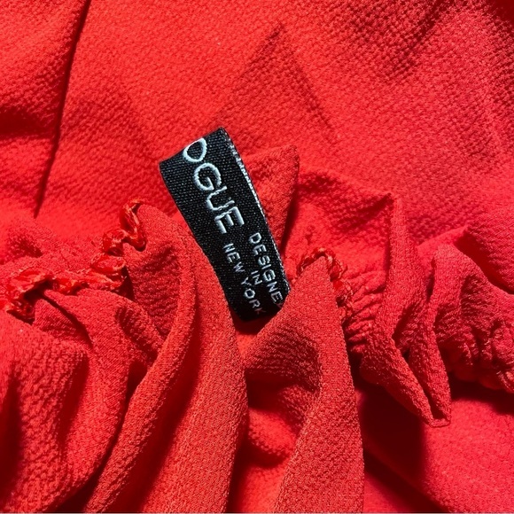 HAUTE ROGUE RED BARE SHOULDER DRESS IN SIZE SMALL VERY GENTLY WORN - Picture 4 of 4